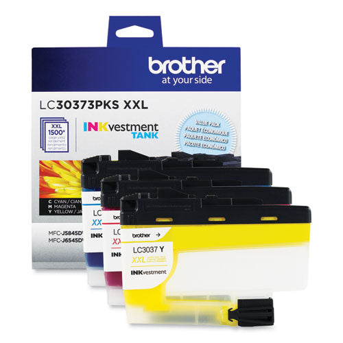 Brother Lc30373pks Inkvestment Super High-yield Ink 1500 Page-yield Cyan/magenta/yellow