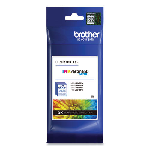 Brother Lc3037bk Inkvestment Super High-yield Ink 3000 Page-yield Black