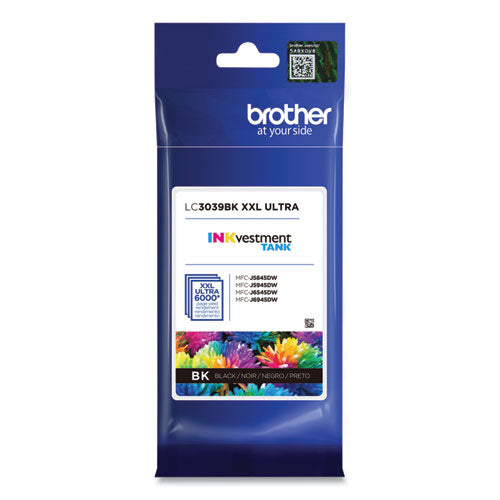 Brother Lc3039bk Inkvestment Ultra High-yield Ink 6000 Page-yield Black