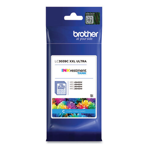 Brother Lc3039c Inkvestment Ultra High-yield Ink 5000 Page-yield Cyan