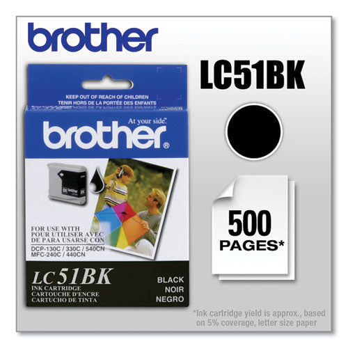 Brother Lc51bk Innobella Ink 500 Page-yield Black