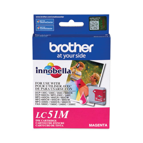 Brother Lc51m Innobella Ink 400 Page-yield Magenta