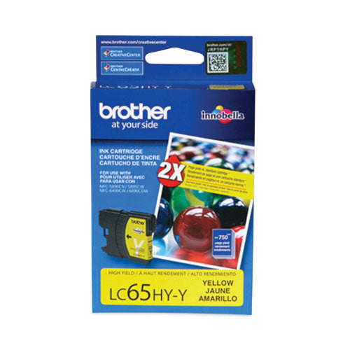 Brother Lc65hyy Innobella High-yield Ink 750 Page-yield Yellow