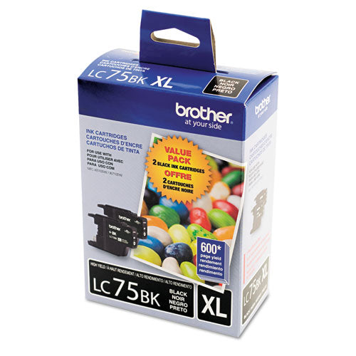 Brother Lc752pks Innobella High-yield Ink 600 Page-yield Black 2/pack