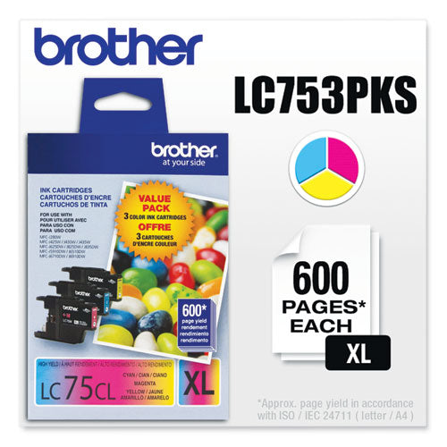 Brother Lc753pks Innobella High-yield Ink 600 Page-yield Cyan/magenta/yellow