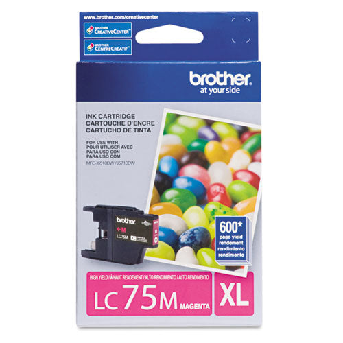 Brother Lc75m Innobella High-yield Ink 600 Page-yield Magenta