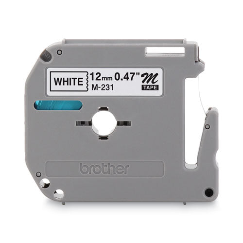 Brother P-Touch M Series Tape Cartridge For P-touch Labelers 0.47"x26.2 Ft Black On White