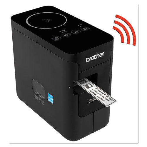 Brother P-Touch Pt-p750w Compact Label Maker With Wireless Enabled Printing 30 Mm/s Print Speed 6x3.12x5.62