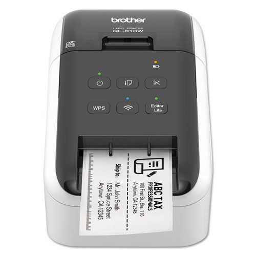 Brother Ql-810w Ultra-fast Label Printer With Wireless Networking 110 Labels/min Print Speed 5x9.38x6