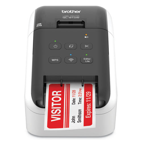 Brother Ql-810w Ultra-fast Label Printer With Wireless Networking 110 Labels/min Print Speed 5x9.38x6