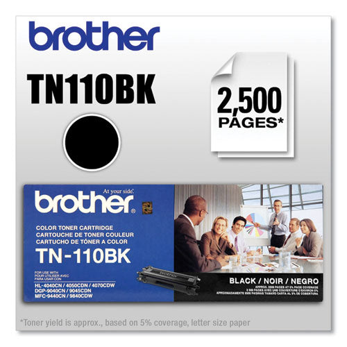 Brother Tn110bk Toner 2500 Page-yield Black