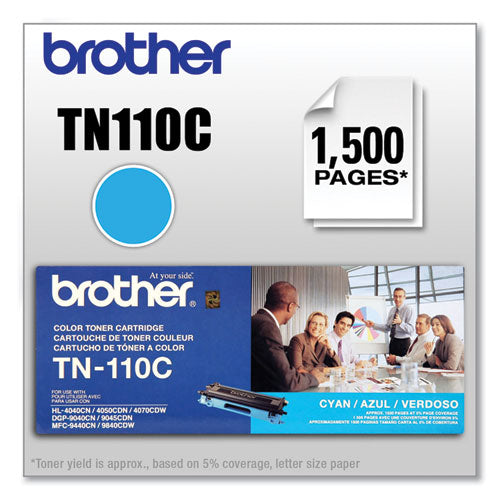 Brother Tn110c Toner 1500 Page-yield Cyan