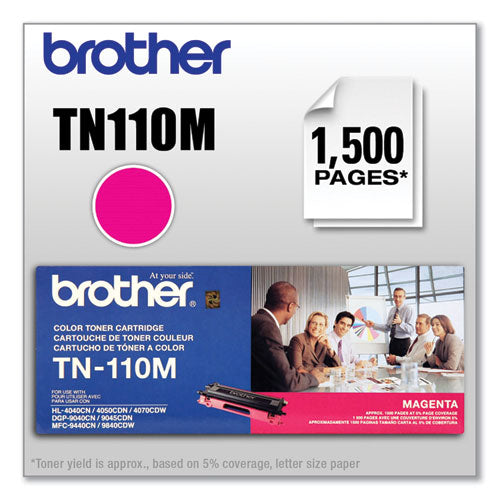 TN110M Toner, 1,500 Page-Yield, Magenta TN110M Toner, 1,500 Page-Yield, Magenta
