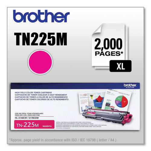 Brother Tn225m High-yield Toner 2200 Page-yield Magenta