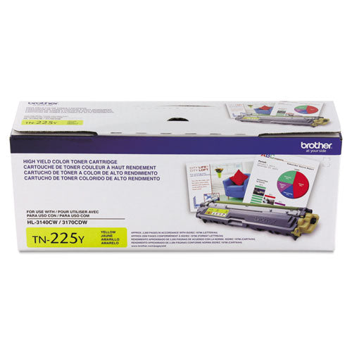 Brother Tn225y High-yield Toner 2200 Page-yield Yellow