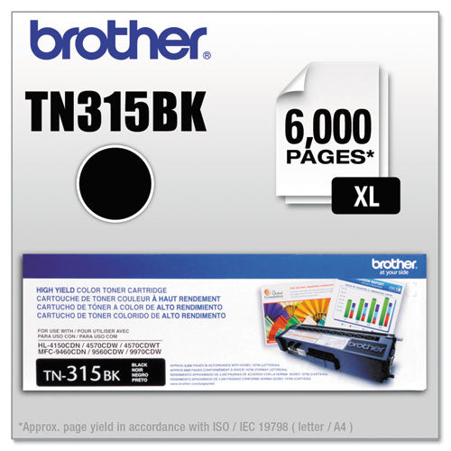 Brother Tn315bk High-yield Toner 6000 Page-yield Black