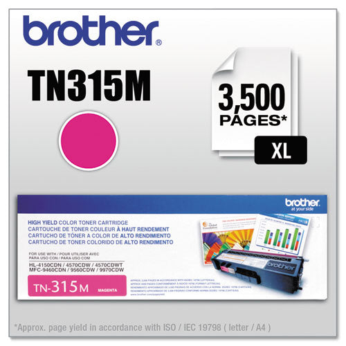 Brother Tn315m High-yield Toner 3500 Page-yield Magenta