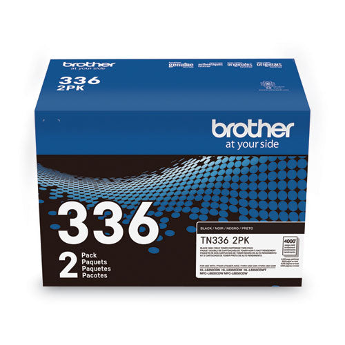 Brother Tn3362pk High-yield Toner 4000 Page-yield Black 2/pack