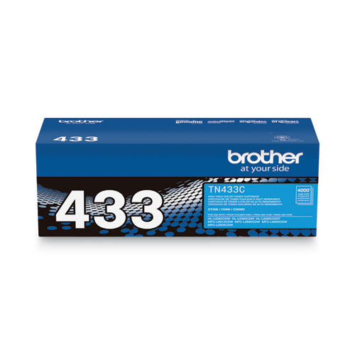 Brother Tn433c High-yield Toner 4000 Page-yield Cyan