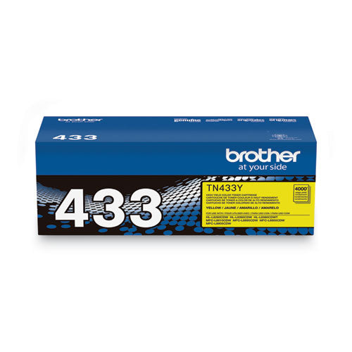 Brother Tn433y High-yield Toner 4000 Page-yield Yellow