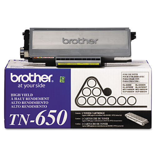 Brother Tn650 High-yield Toner 8000 Page-yield Black