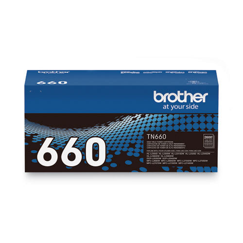 Brother Tn660 High-yield Toner 2600 Page-yield Black