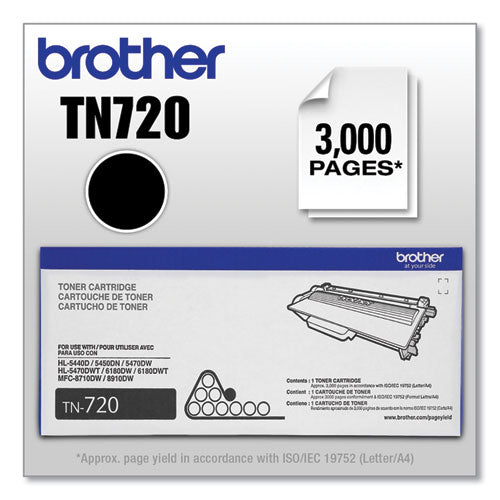 Brother Tn720 Toner 3000 Page-yield Black