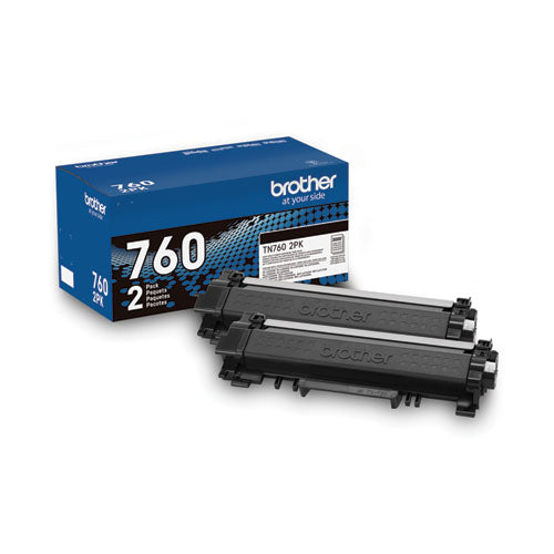 Brother Tn7602pk High-yield Toner 3000 Page-yield Black 2/pack