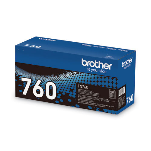 Brother Tn760 High-yield Toner 3000 Page-yield Black