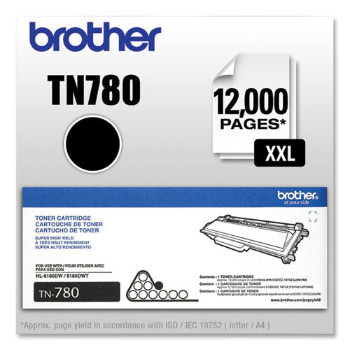 Brother Tn780 Super High-yield Toner 12000 Page-yield Black