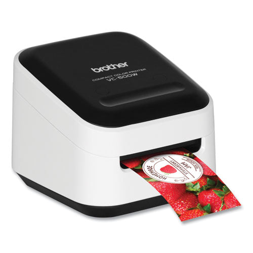 Brother Vc-500w Versatile Compact Color Label And Photo Printer With Wireless Networking 7.5 Mm/s Print Speed 4.4x4.6x3.8