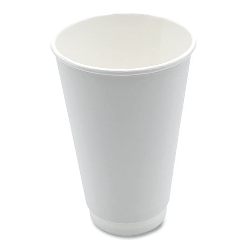 Boardwalk Paper Hot Cups Double-walled 16 Oz White 25/pack