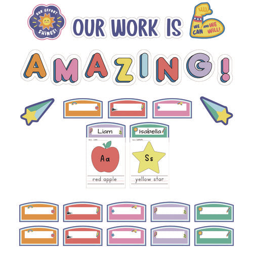 Carson-Dellosa Education Work Display Bulletin Board Sets We Stick Together Our Work Is Amazing 45 Pieces