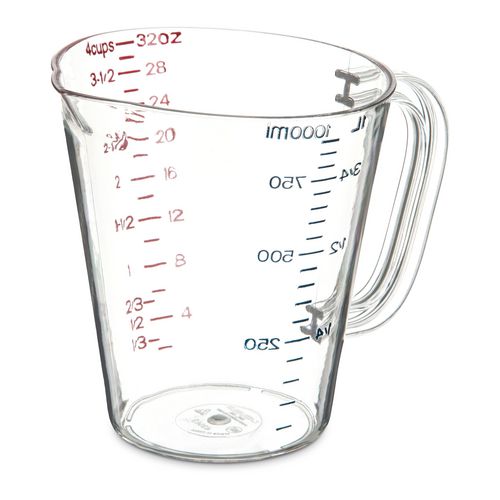 Carlisle Commercial Measuring Cup 1 Qt Clear