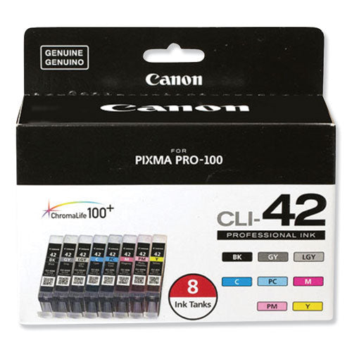 Canon 6384b007 (cli-42) Chromalife100+ Ink Black/cyan/gray/light Gray/magenta/photo Cyan/photo Magenta/yellow