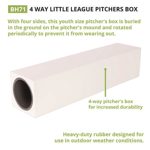 Champion Sports 4-way Youth Pitcher's Box 18"x4"