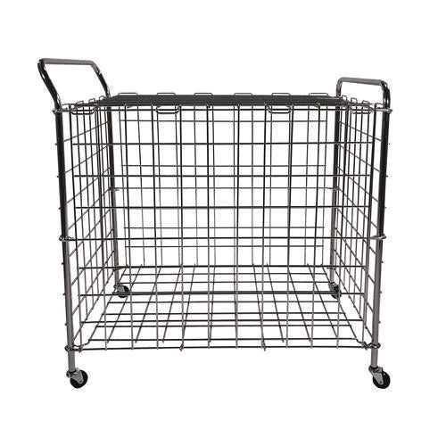 Champion Sports Portable Lockable Ball Locker Metal 176 Lb Capacity 24x39x40 Chrome