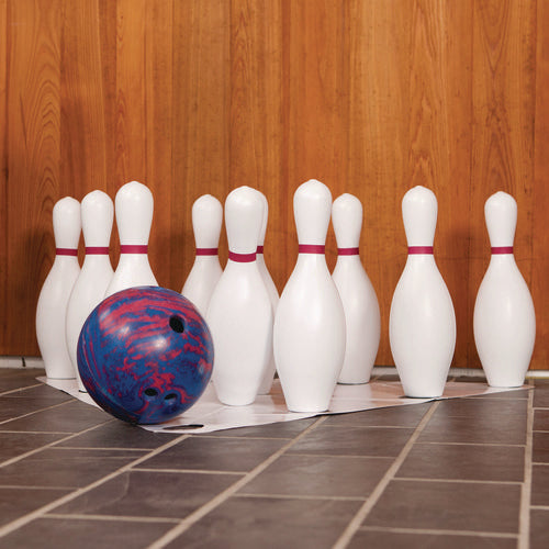 Champion Sports Plastic Bowling Pin Set White 10/set