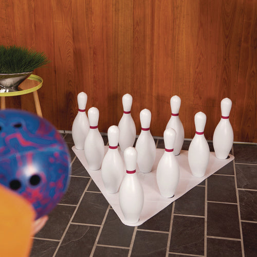 Champion Sports Plastic Bowling Pin Set White 10/set