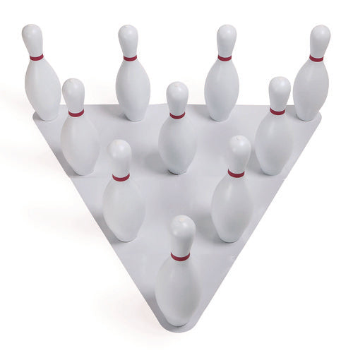 Champion Sports Plastic Bowling Pin Set White 10/set