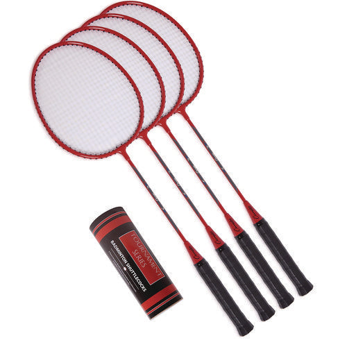 Champion Sports Deluxe Volleyball/badminton Tournament Set (4) Rackets/(2) Shuttlecocks/(2) Birdies/net/pump/volleyball