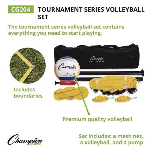 Champion Sports Tournament Series Volleyball Set With Carry Bag