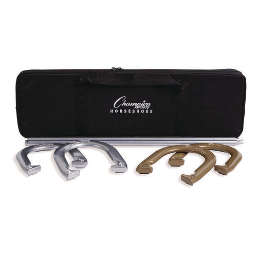 Champion Sports Deluxe Horseshoe Tournament Set 4 Horseshoes/2 Stakes/carry Bag/rule Sheet