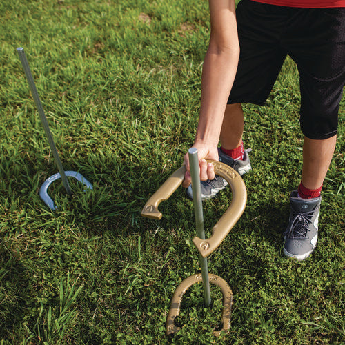 Champion Sports Deluxe Horseshoe Tournament Set 4 Horseshoes/2 Stakes/carry Bag/rule Sheet