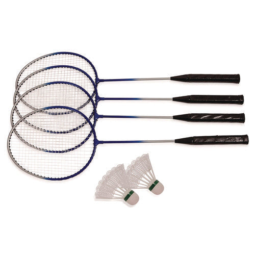 Champion Sports Deluxe Badminton Set 20 Ft Net With 4 Rackets 2 Shuttlecocks