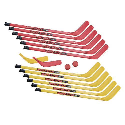 Champion Sports Indoor Abs Kids Hockey Set 2 Pucks 12 Sticks