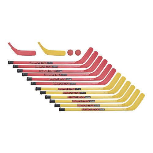 Champion Sports Indoor Abs Kids Hockey Set 2 Pucks 12 Sticks