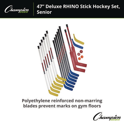 Champion Sports Indoor Abs Floor Hockey Set 2 Pucks 14 Sticks