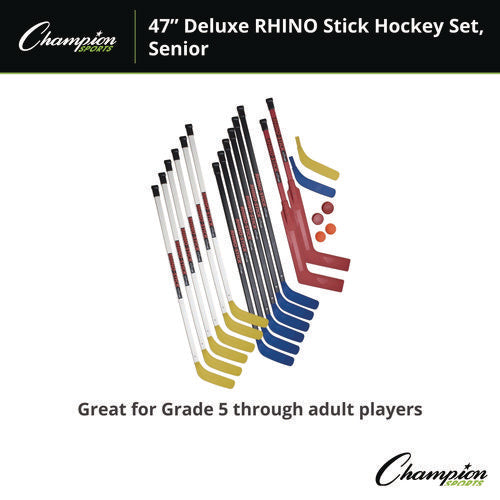 Champion Sports Indoor Abs Floor Hockey Set 2 Pucks 14 Sticks