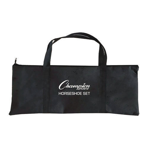 Champion Sports Steel Horseshoe Set (4) Horseshoes/(2) 24" Stakes/nylon Carry Bag